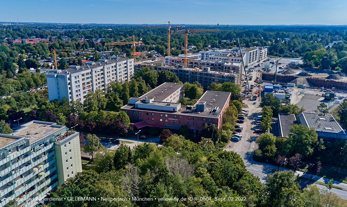 02.09.2022 - Baustelle Alexisquartier und Pandion Verde in Neuperlach 02.09.2022 - Baustelle Alexisquartier und Pandion Verde in Neuperlach